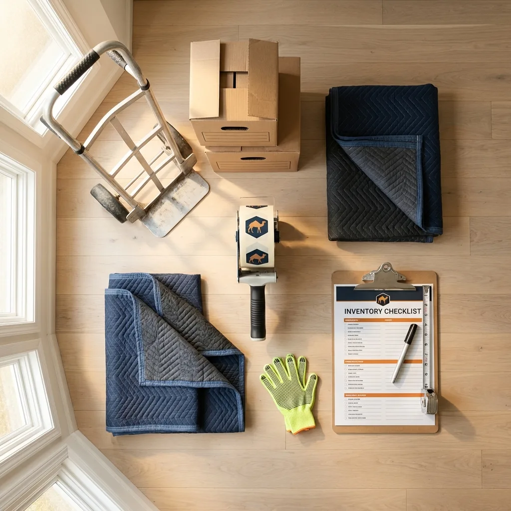 Professional moving supplies and packing materials layout for West Haverstraw residential relocations